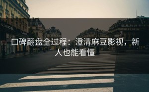 口碑翻盘全过程：澄清麻豆影视，新人也能看懂