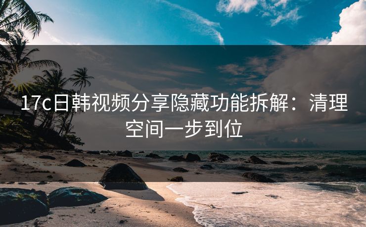 17c日韩视频分享隐藏功能拆解：清理空间一步到位