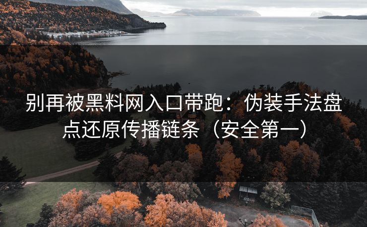 别再被黑料网入口带跑：伪装手法盘点还原传播链条（安全第一）
