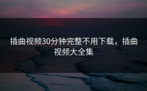 插曲视频30分钟完整不用下载，插曲视频大全集