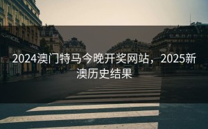 2024澳门特马今晚开奖网站，2025新澳历史结果