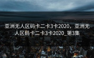 亚洲无人区码卡二卡3卡2020，亚洲无人区码卡二卡3卡2020_第3集
