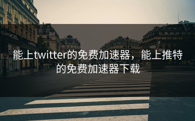 能上twitter的免费加速器，能上推特的免费加速器下载