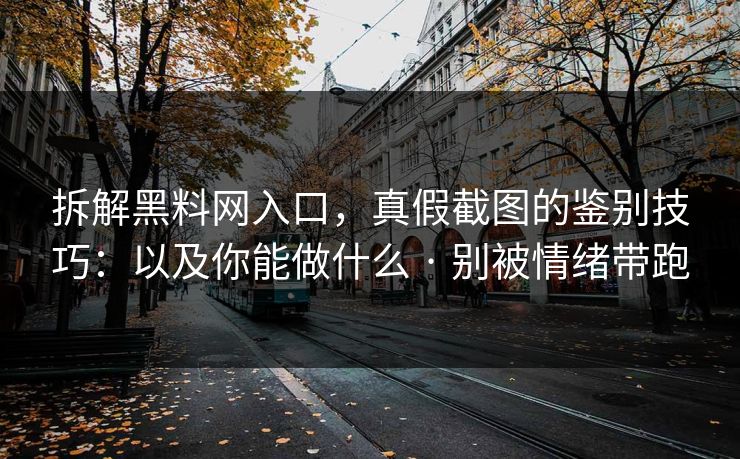 拆解黑料网入口，真假截图的鉴别技巧：以及你能做什么 · 别被情绪带跑